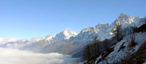 Chamonix Aiguilles from Tete Rouse